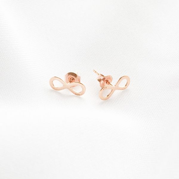 Infinity Ohrstecker rosegold